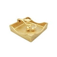 thumbnail image 1 of Classic Touch LNH1008 Gold Square Napkin Holder with Leaf Shaped Tongue, 1 of 1