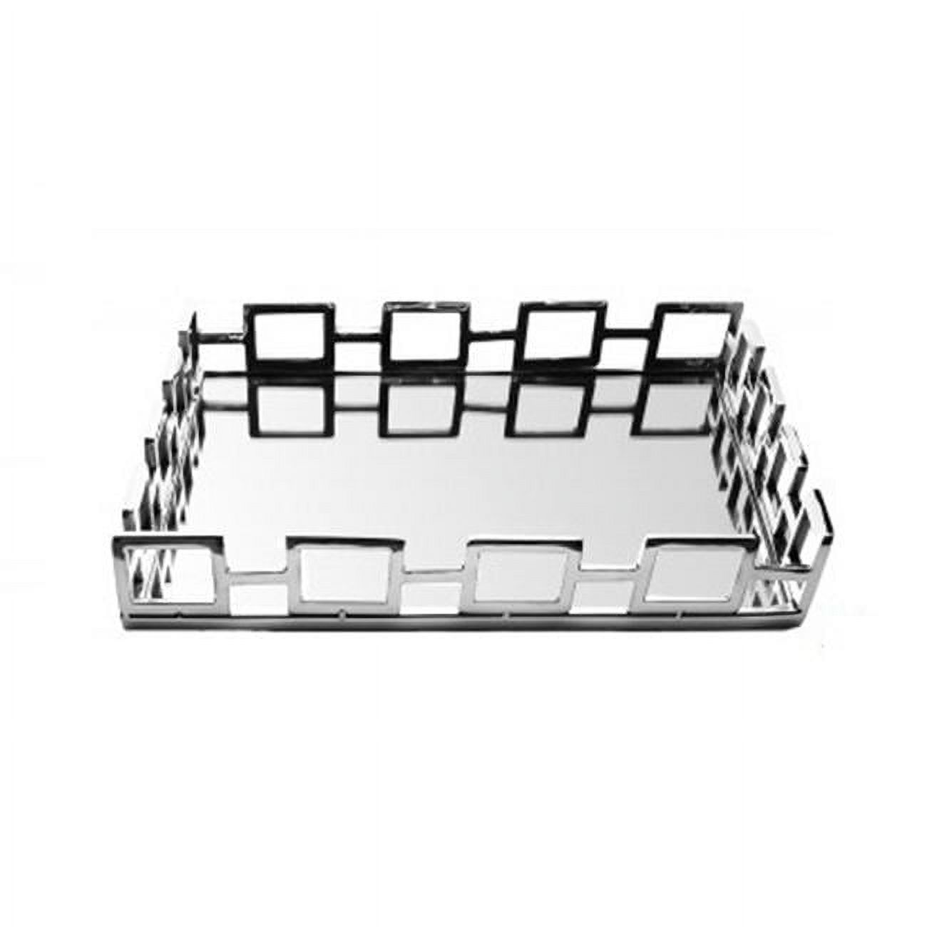 Classic Touch MT841 2 x 14 x 14 in. Square Mirror Tray with Square