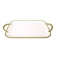 thumbnail image 1 of Classic Touch  Porcelain White Plates with Gold Beaded Design, 1 of 1