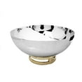 thumbnail image 1 of Classic Touch TPB1094 11.5 in. Stainless Steel Bowl with Gold Loop Base, 1 of 1