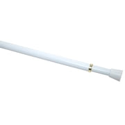 Classic Touch Tension Curtain Rod, White, 28-48 Inches