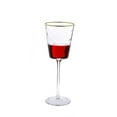 thumbnail image 1 of Classic Touch WIG1050 Line Textured Stemless Wine Glasses with Gold Base & Rim, Set of 6, 1 of 1