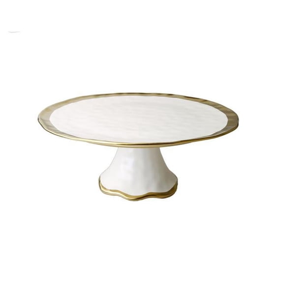 Classic Touch WPS508 White Ceramic Rectangular Tray with 3 Bowls with Silver Border - 15 x 6 x 3 in.