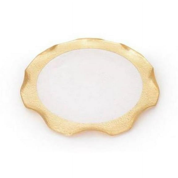 Classic Touch decor CCN639G 12 in. Wavy Chargers with Gold, Set of 4