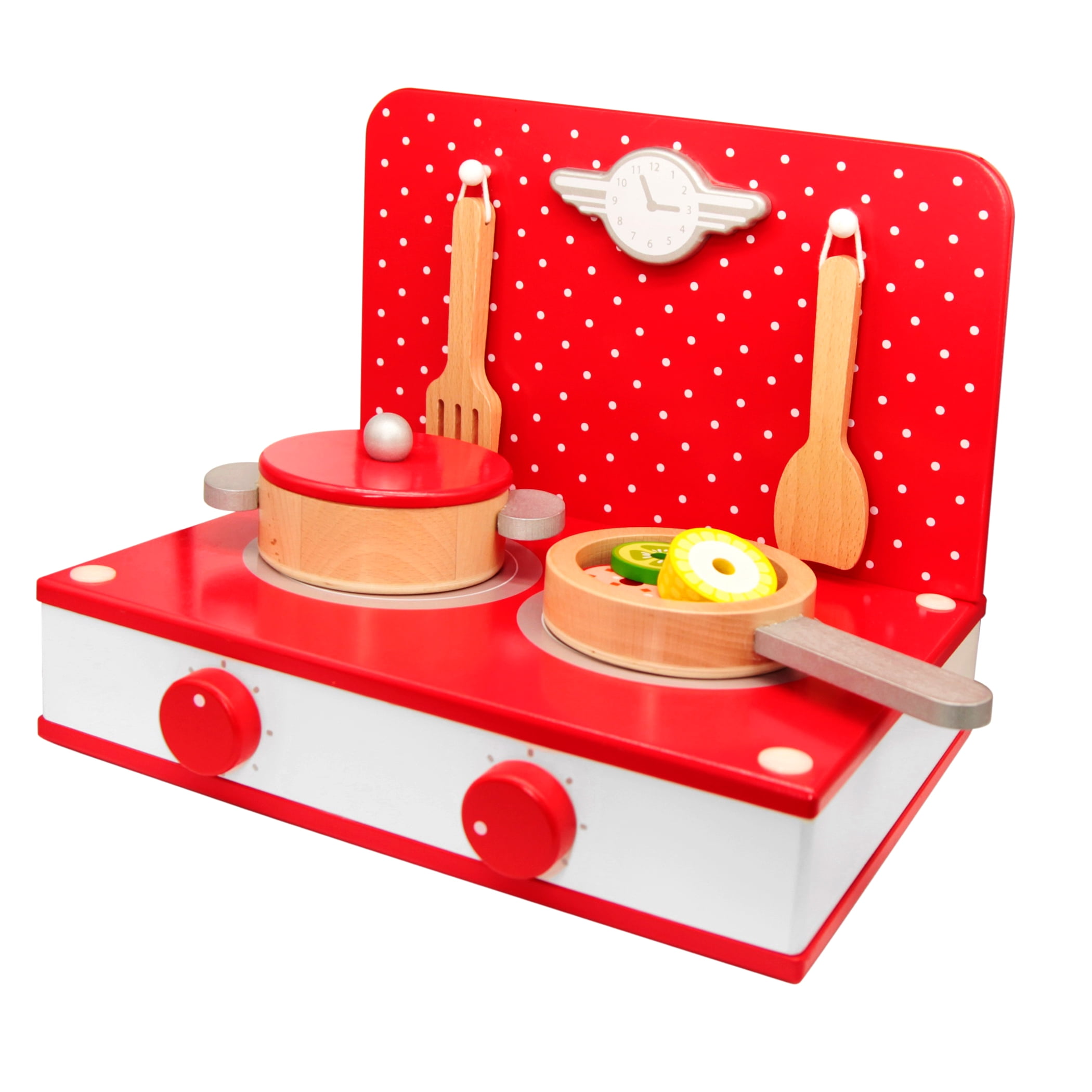  New Classic Toys Wooden Mixer Set Pretend Play Toy for Kids  Cooking Simulation Educational Toys and Color Perception Toy for Preschool  Age Toddlers Boys Girls , Red,White : Toys & Games
