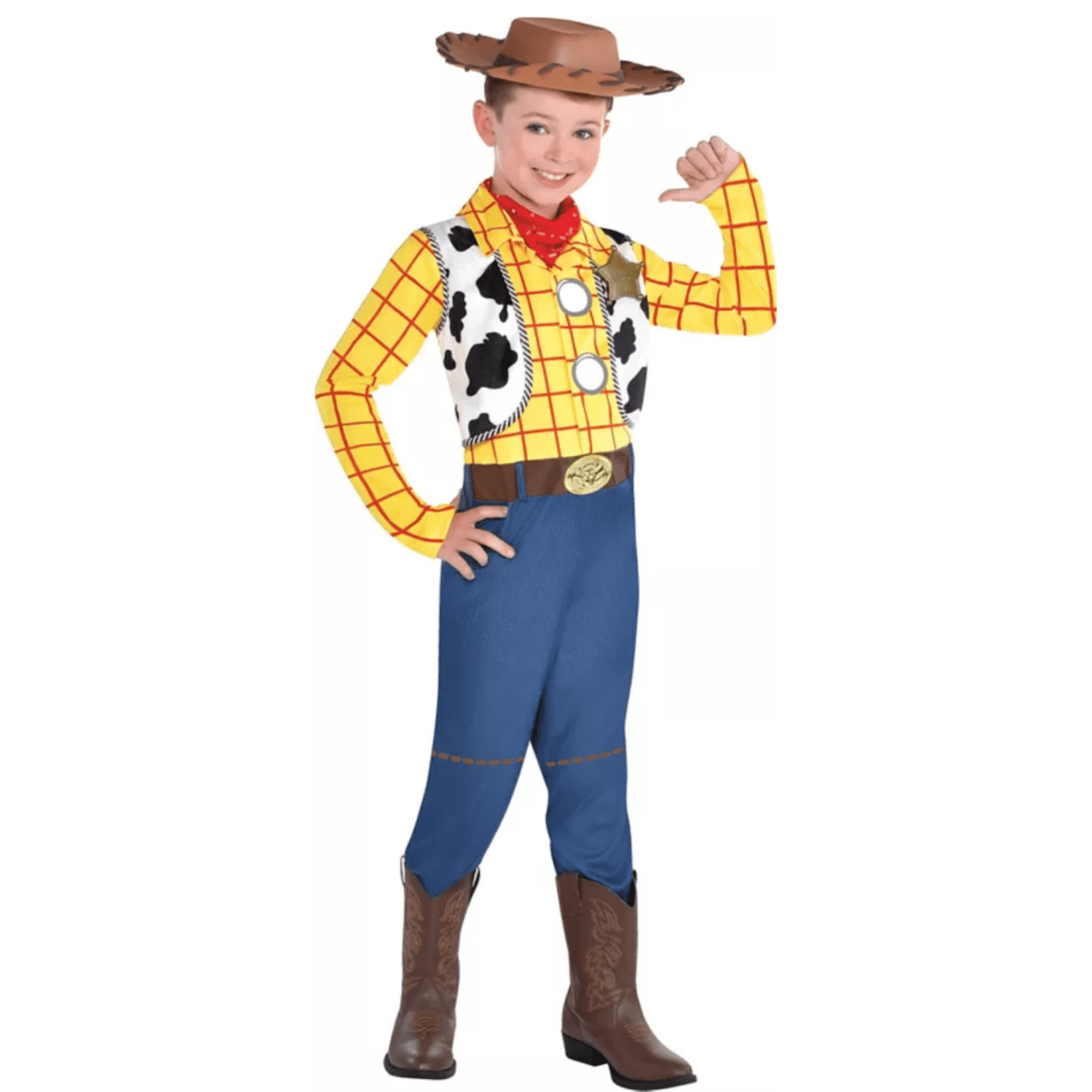Classic Toy Story 4 Woody Includes Jumpsuit with Belt Buckle Halloween