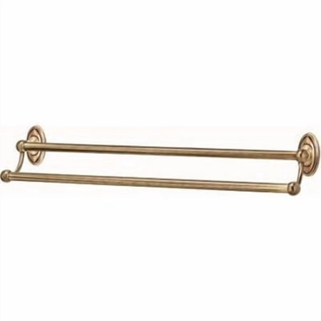 Classic Traditional 24" Wall Mounted Double Towel Bar, Chocolate Bronze