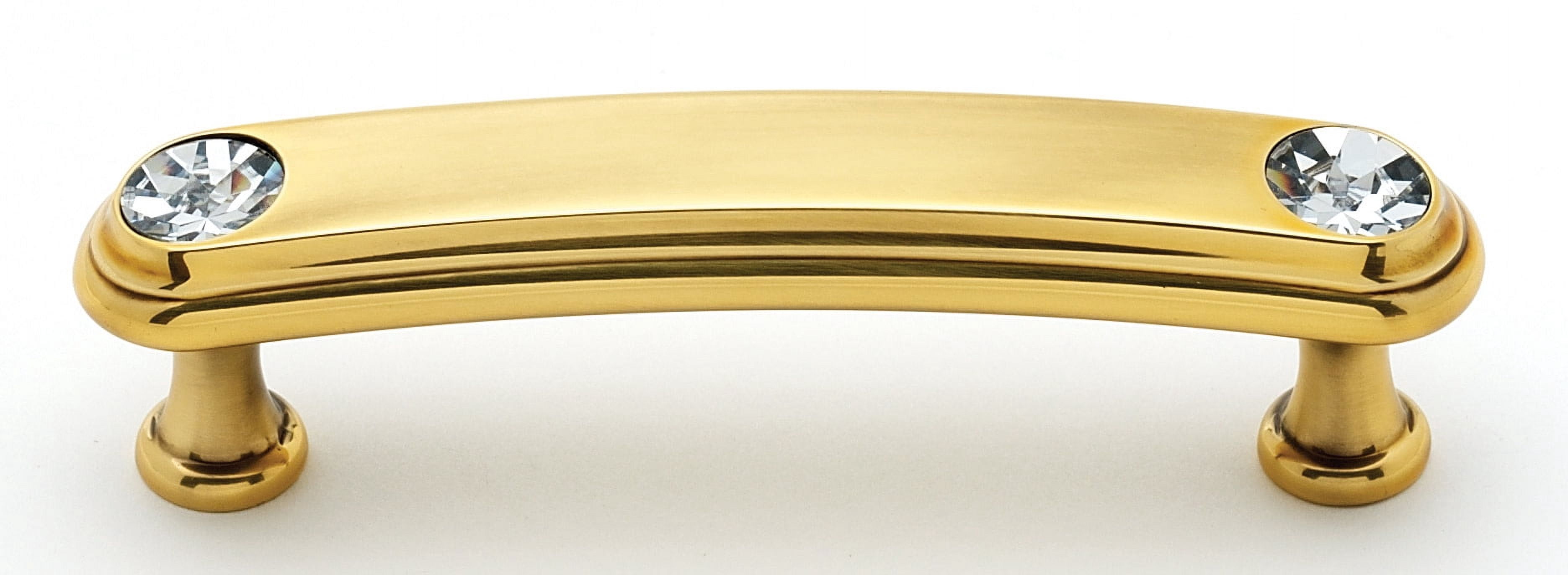 Alno C211-3-PA Swarovski Crystal 3" Cabinet Pull Polished Antique