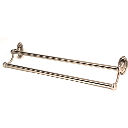 Classic Traditional 30" Wall Mounted Double Towel Bar, Satin Nickel