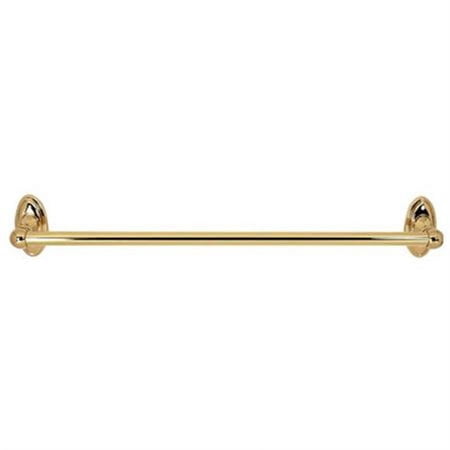 Classic Traditional 30" Wall Mounted Towel Bar, Polished Brass