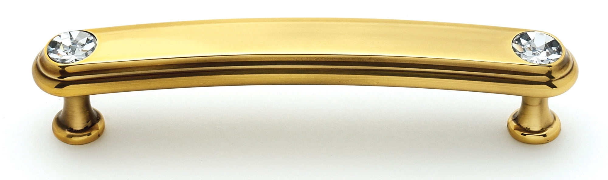Alno C211-4-PA Swarovski Crystal 4" Cabinet Pull Polished Antique