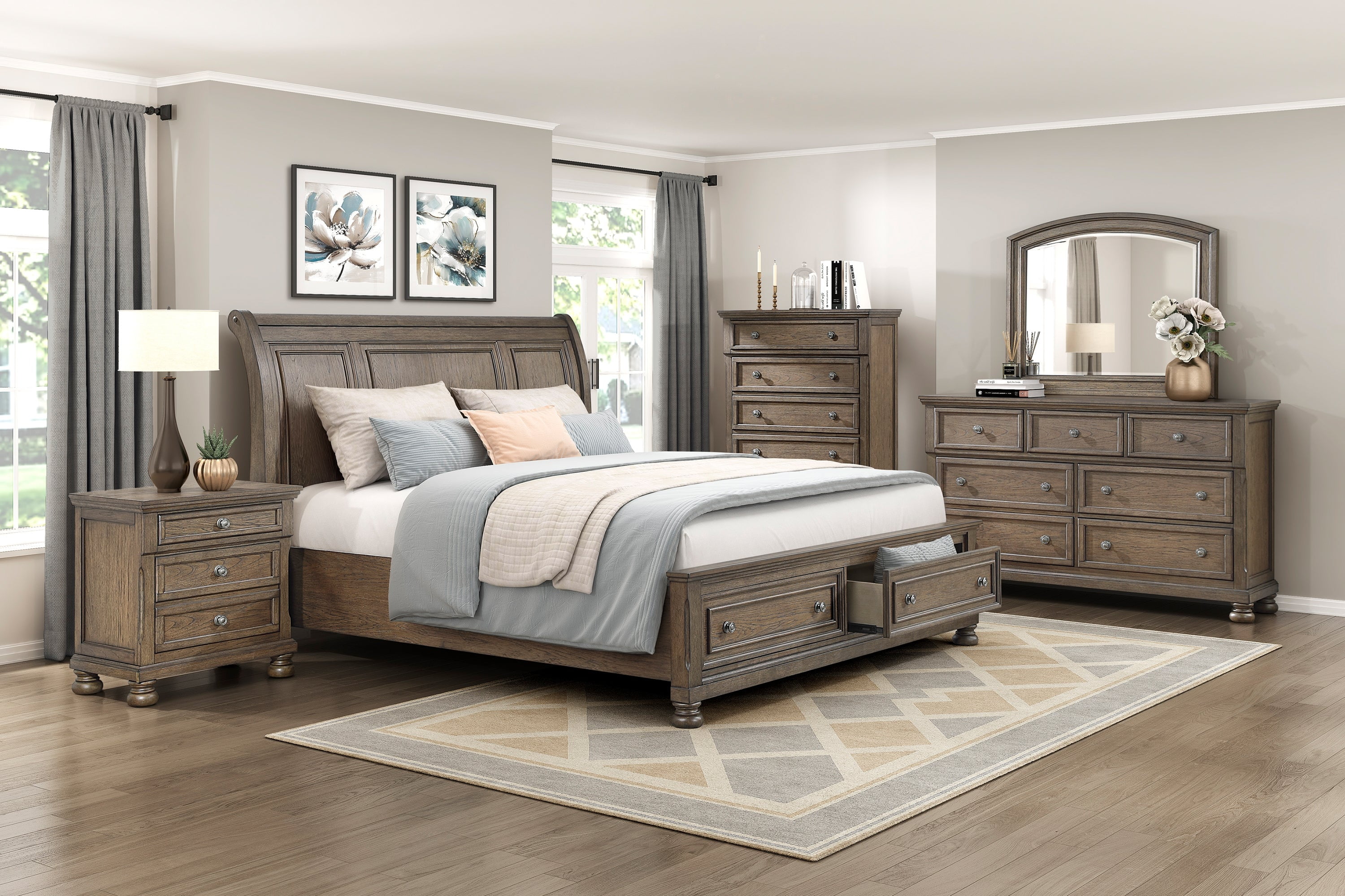 Royale Ash Burl Bedroom Collection by Steve Silver – Bradley Home Funishings, image size:3000x2000