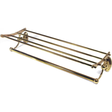 Classic Traditional Wall Mounted Towel Rack, Polished Antique