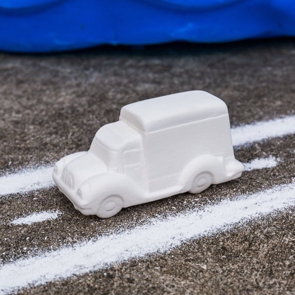 Classic Transport Truck 3.7" IN STOCK Ceramic Bisque Ready To Paint Pottery