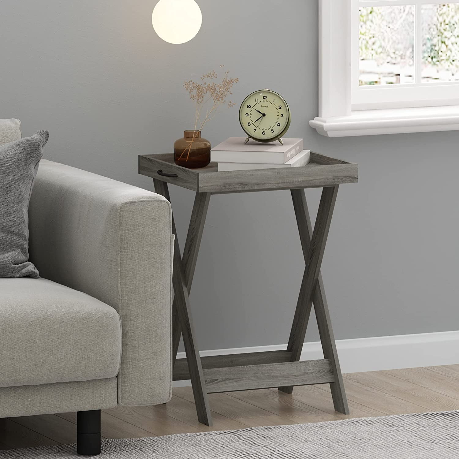 Classic Tray Table with Removable Tray, French Oak - Walmart.com