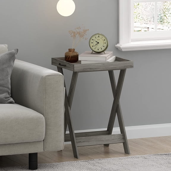 Classic Tray Table with Removable Tray, French Oak