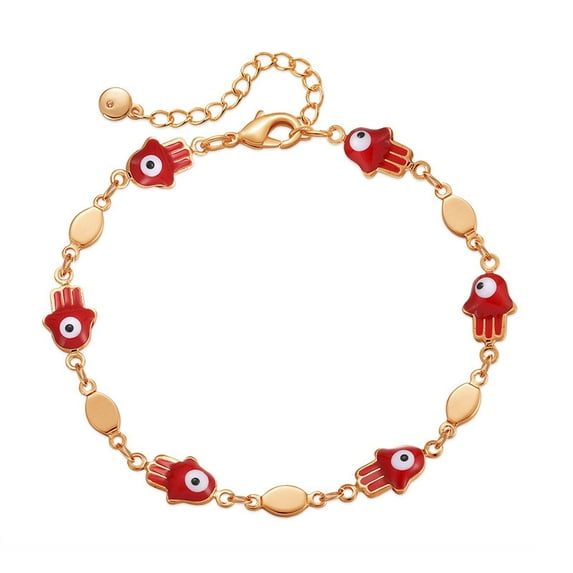 Classic Trendy Hand Of Fatima Vintage Bracelet Hand Of Mary Good Luck Bracelet Plated Gold
