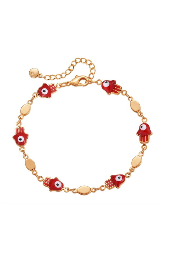 Classic Trendy Hand Of Fatima Vintage Bracelet Hand Of Mary Good Luck Bracelet Plated Gold