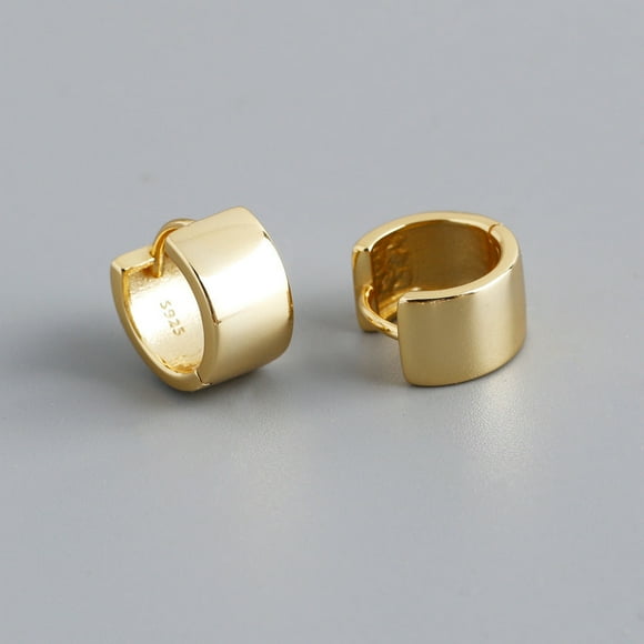 Classic Trendy Minimalist Yellow Gold or White Gold Hoop Earrings for Women and Teens | RJ Designs