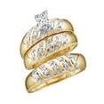 thumbnail image 1 of Classic Trio Married Rings 1 Carat Princess Cut Diamond on Gold, 1 of 2