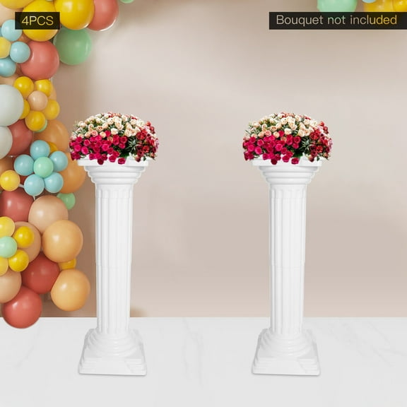 Classic Triumphant Columns 4 White Roman Pillar Durable Wedding Decorative Stand