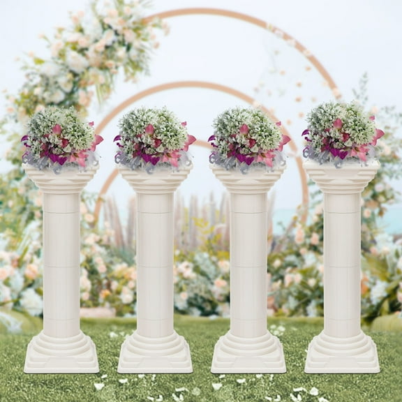 Classic Triumphant Columns 4 White Roman Pillar Durable Wedding Decorative Stand