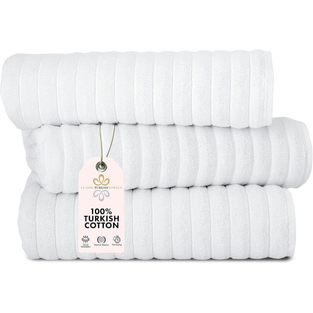 Elegant Comfort 1-Piece Premium Turkish Cotton Braided Oversized Bath Sheet Towel 40 x 80 Inch