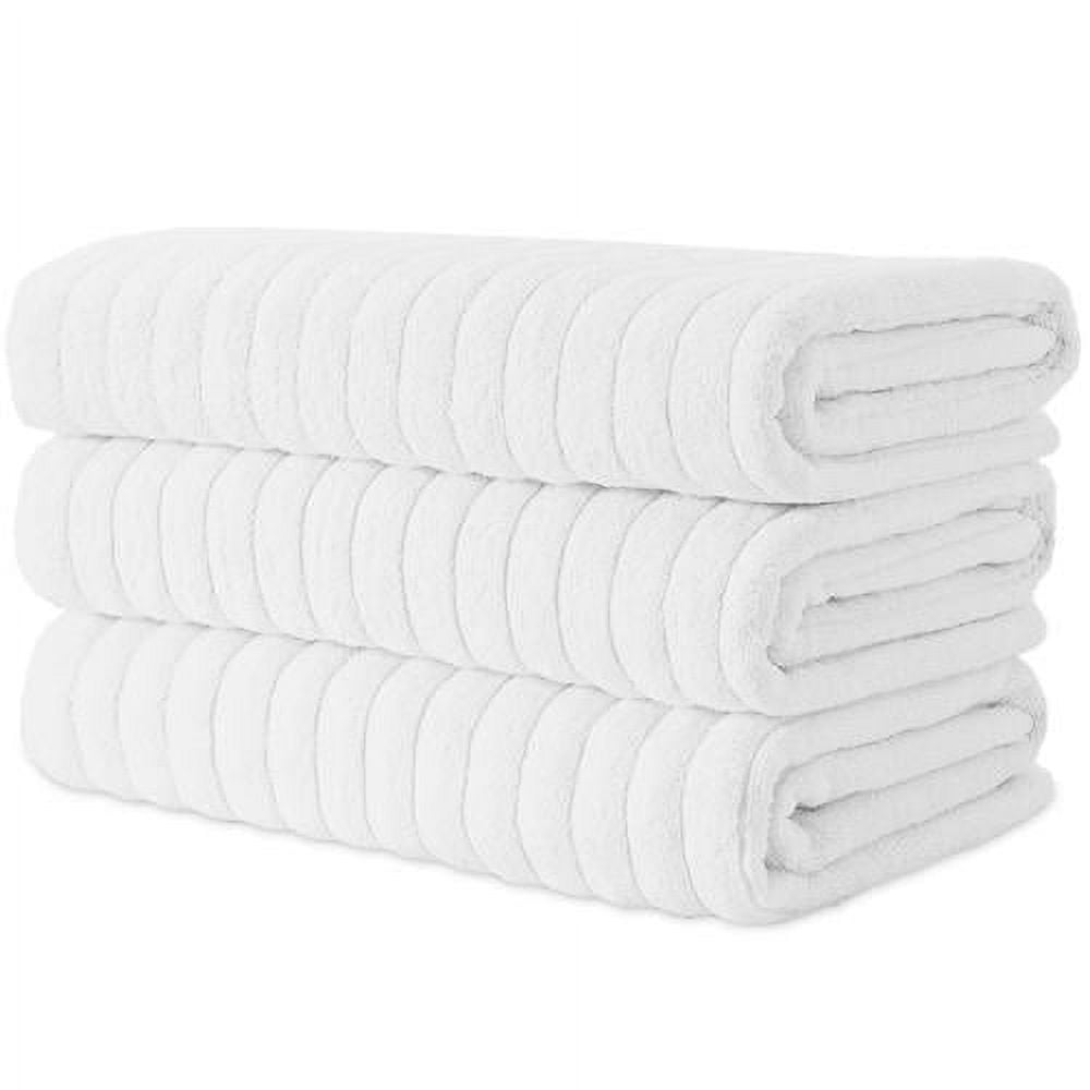 Turkish Towel, White Ribbed — Sunday Shop