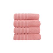 Classic Turkish Towels Antalya Bath Towel 4 Piece Set 27X55 Coral