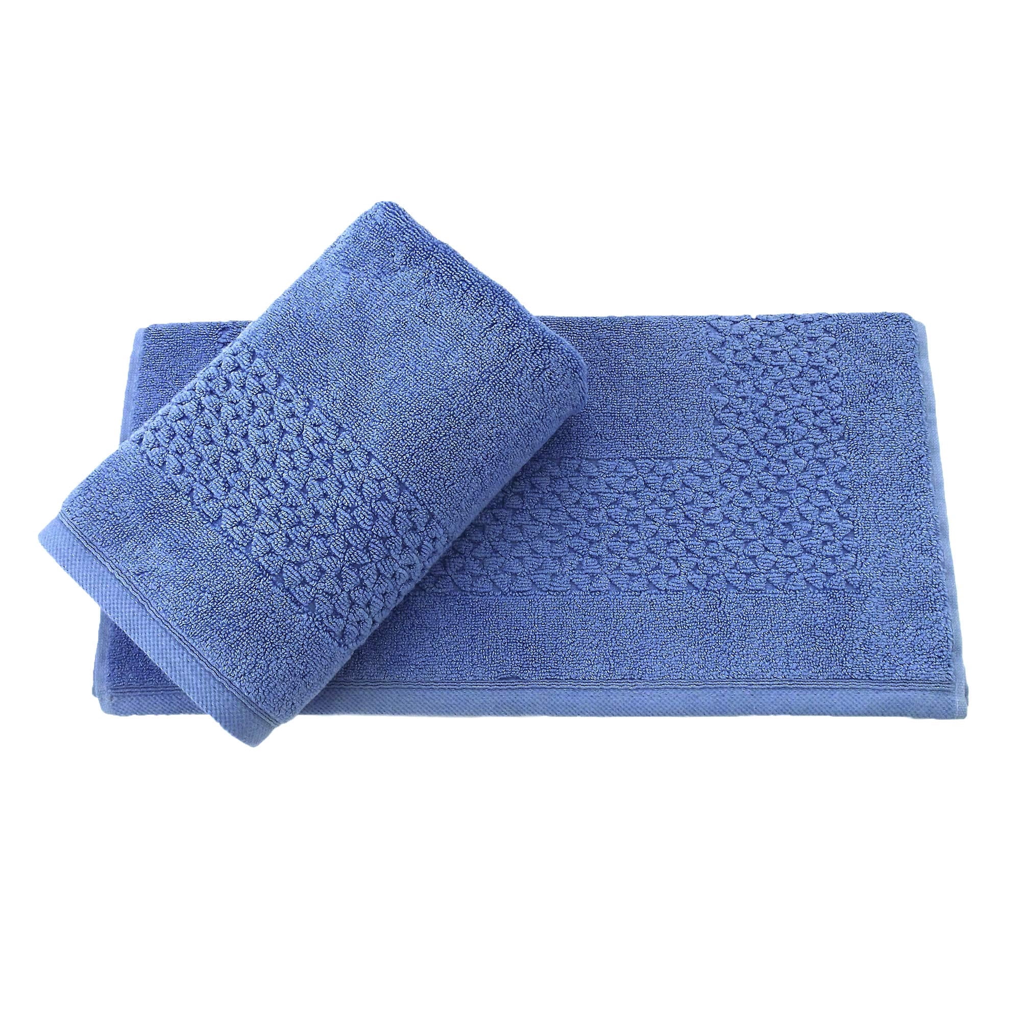 Classic Turkish Towels 2-Piece Bathroom Rug Set - 100% Cotton, 20"x32", Grey, Highly Absorbent Mats