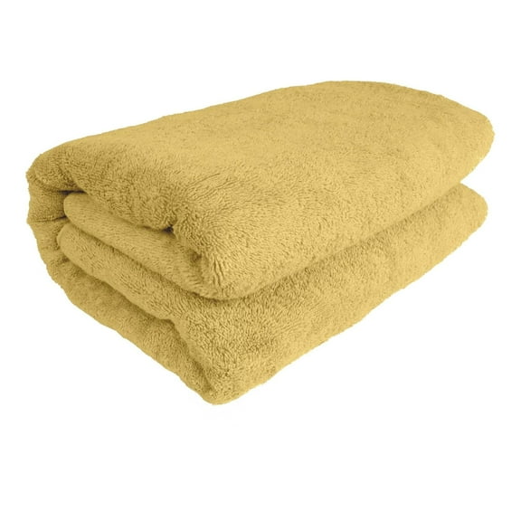 Classic Turkish Towels CTT - Premium Turkish Jumbo Bath Sheet, 100% Turkish Cotton, Absorbent & Ultra Comfy Bath Towel Sheets for Hotel & Spa | 40"x80" (Primrose Yellow)