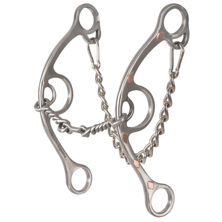 Classic Equine Sherry Cervi Diamond Shank Barrel Bit - Twisted Wire Dogbone 5" Mouthpiece