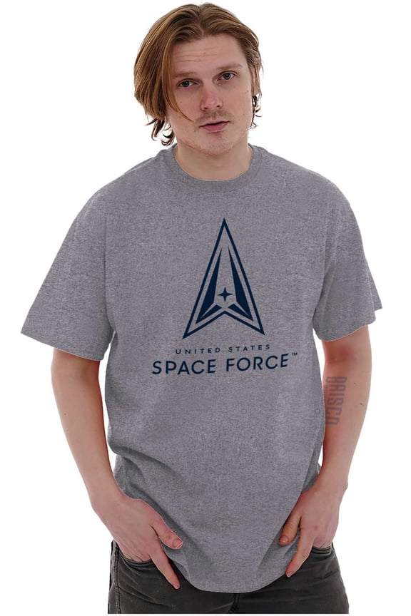 Classic US Space Force Military Logo Men's Graphic T Shirt Tees Brisco Brands 2X