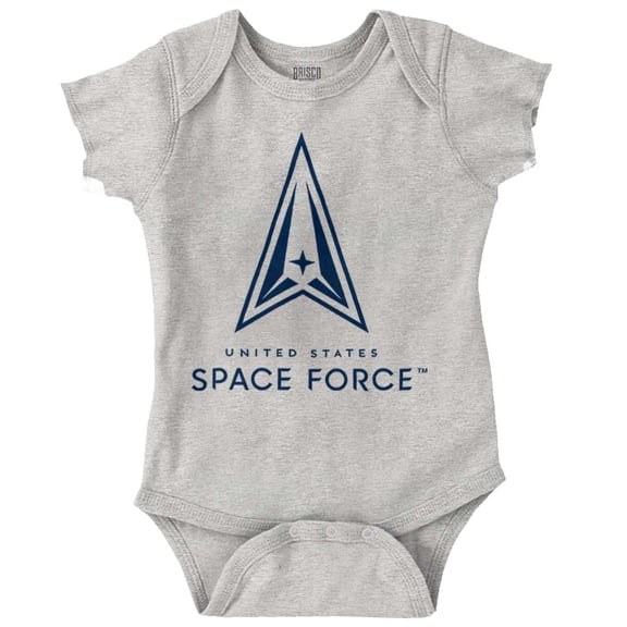 Classic US Space Force Military Logo Romper Boys or Girls Infant Baby Brisco Brands 12M