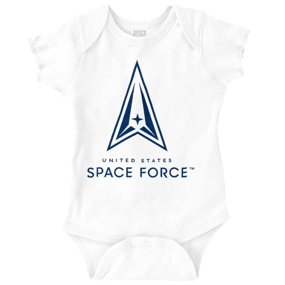 Classic US Space Force Military Logo Romper Boys or Girls Infant Baby Brisco Brands 18M