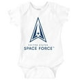thumbnail image 1 of Classic US Space Force Military Logo Romper Boys or Girls Infant Baby Brisco Brands NB, 1 of 7