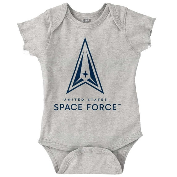 Classic US Space Force Military Logo Romper Boys or Girls Infant Baby Brisco Brands NB