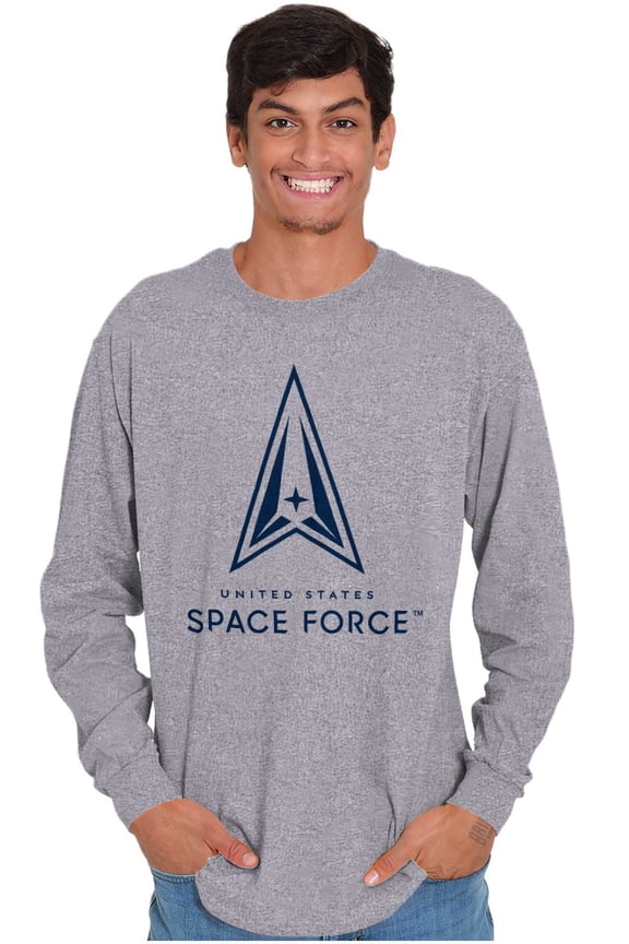 Classic US Space Force Military Logo Unisex Plus Size Long Sleeve Shirt Brisco Brands 3X