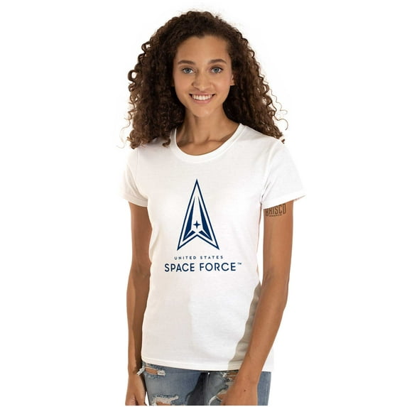 Classic US Space Force Military Logo Women's T Shirt Ladies Tee Brisco Brands S