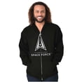 thumbnail image 1 of Classic US Space Force Military Logo Zip Up Hoodie Men's Women's Brisco Brands S, 1 of 5