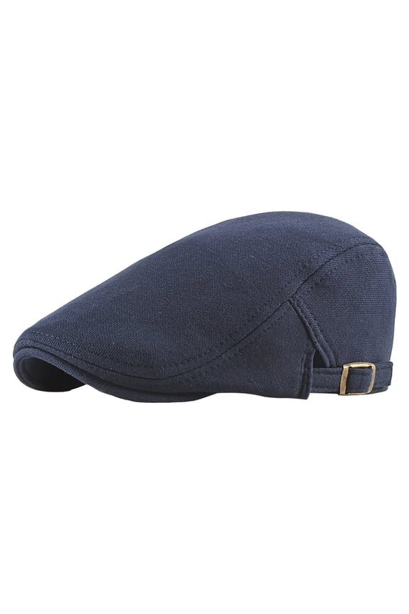 Classic Unisex Beret Hat Flat Cap Knit Newsboy Driver Style for All Seasons Home Party Everyday Wear, Navy