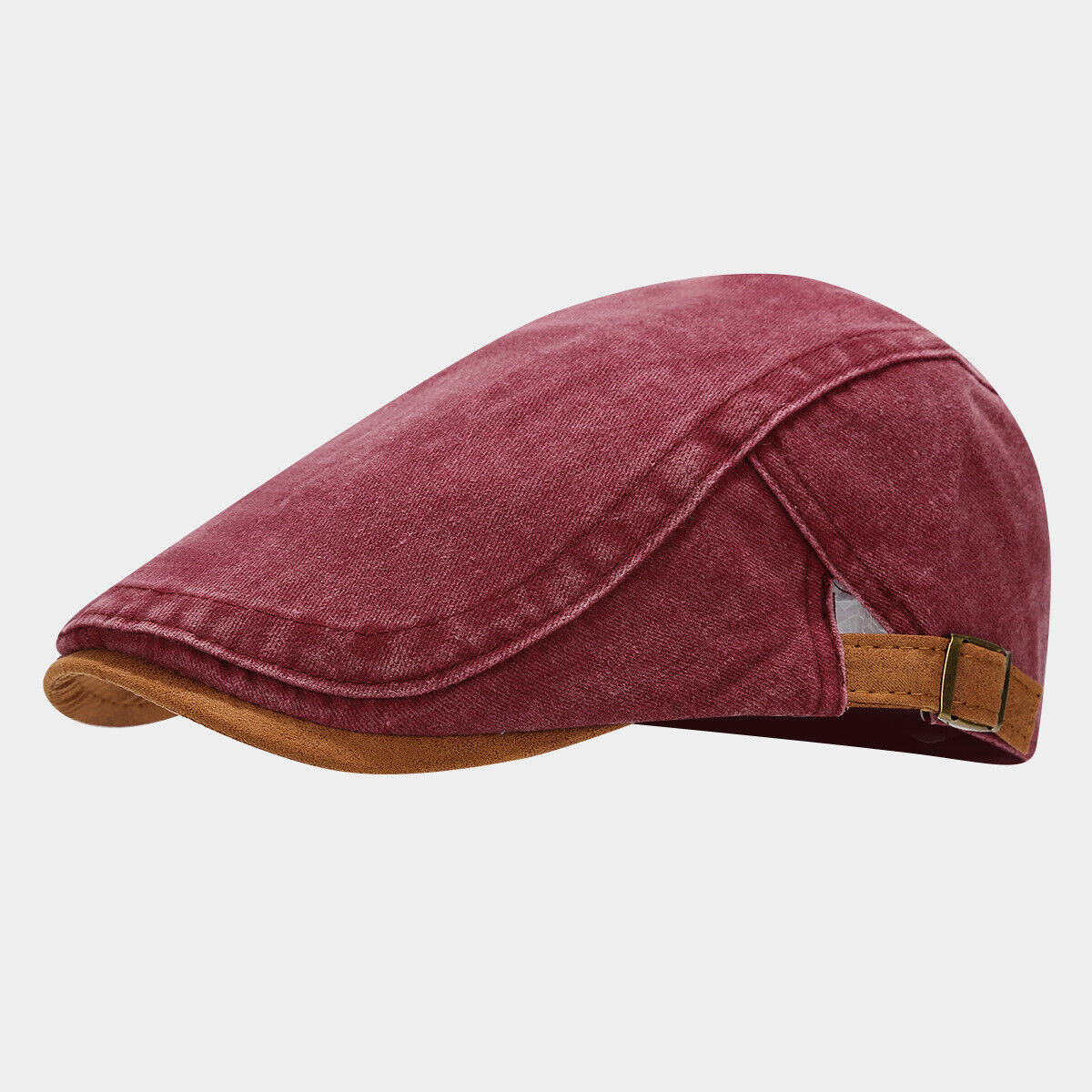 Gorra de Chófer Clásica Unisex de Algodón Lavado Retro, Ajustable Estilo Ivy Gatsby Cabbie