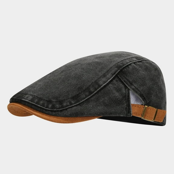 Classic Unisex Retro Washed Cotton Newsboy Cap Adjustable Ivy Gatsby Cabbie Hat