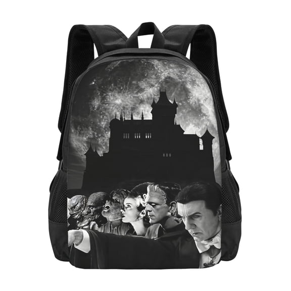 Classic Universal Horror Monsters Backpack Fashion Travel Backpack Laptop Backpack 16ch Simple And Large Capacity