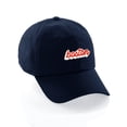 thumbnail image 1 of Classic Unstructured USA Cities Baseball Dad Hat 3D Raised PVC Letters Cap, Boston Navy, White Red, 1 of 5