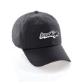 thumbnail image 1 of Classic Unstructured USA Cities Baseball Dad Hat 3D Raised PVC Letters Cap, Brooklyn Charcoal, White Black, 1 of 5