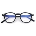 thumbnail image 1 of Classic Urban Hipster Keyhole Plastic Blue Light Filter Screen Glasses [Black], 1 of 8