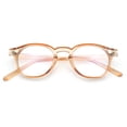thumbnail image 1 of Classic Urban Hipster Keyhole Plastic Blue Light Filter Screen Glasses [Peach], 1 of 8