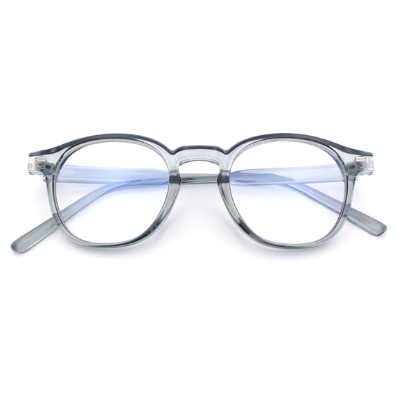 Classic Urban Hipster Keyhole Plastic Blue Light Filter Screen Glasses [Slate]