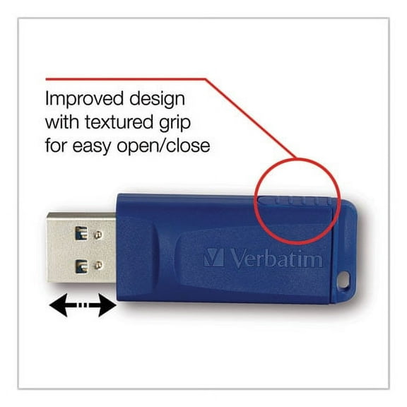 Classic Usb 2.0 Flash Drive, 8 Gb, Blue | Bundle of 2 Each